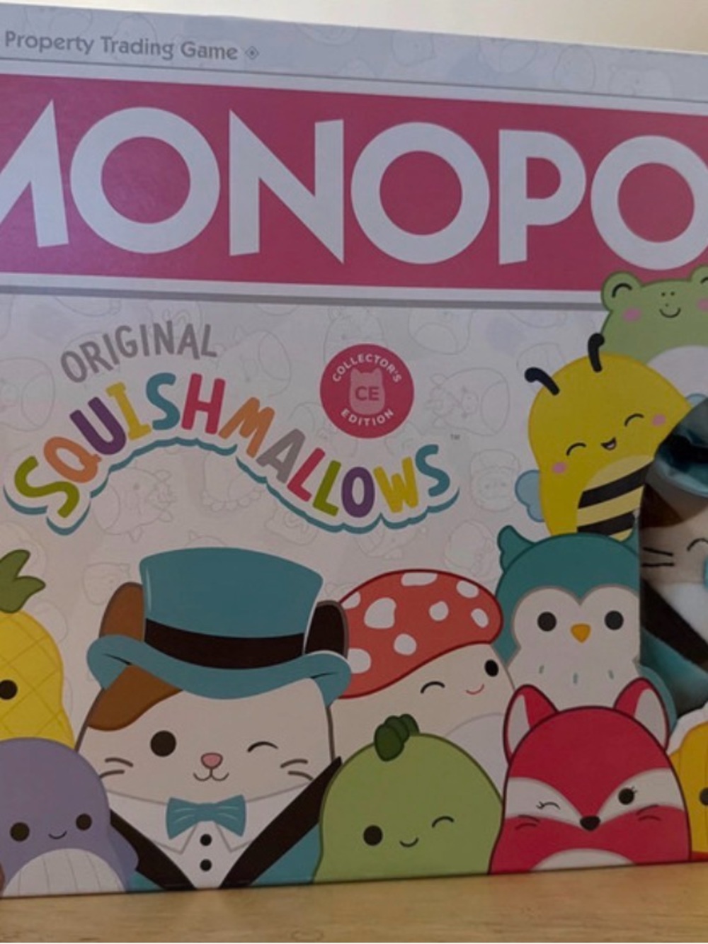 Squishmallows Monopoly Board Game - Pink, Teal & Multicolor
